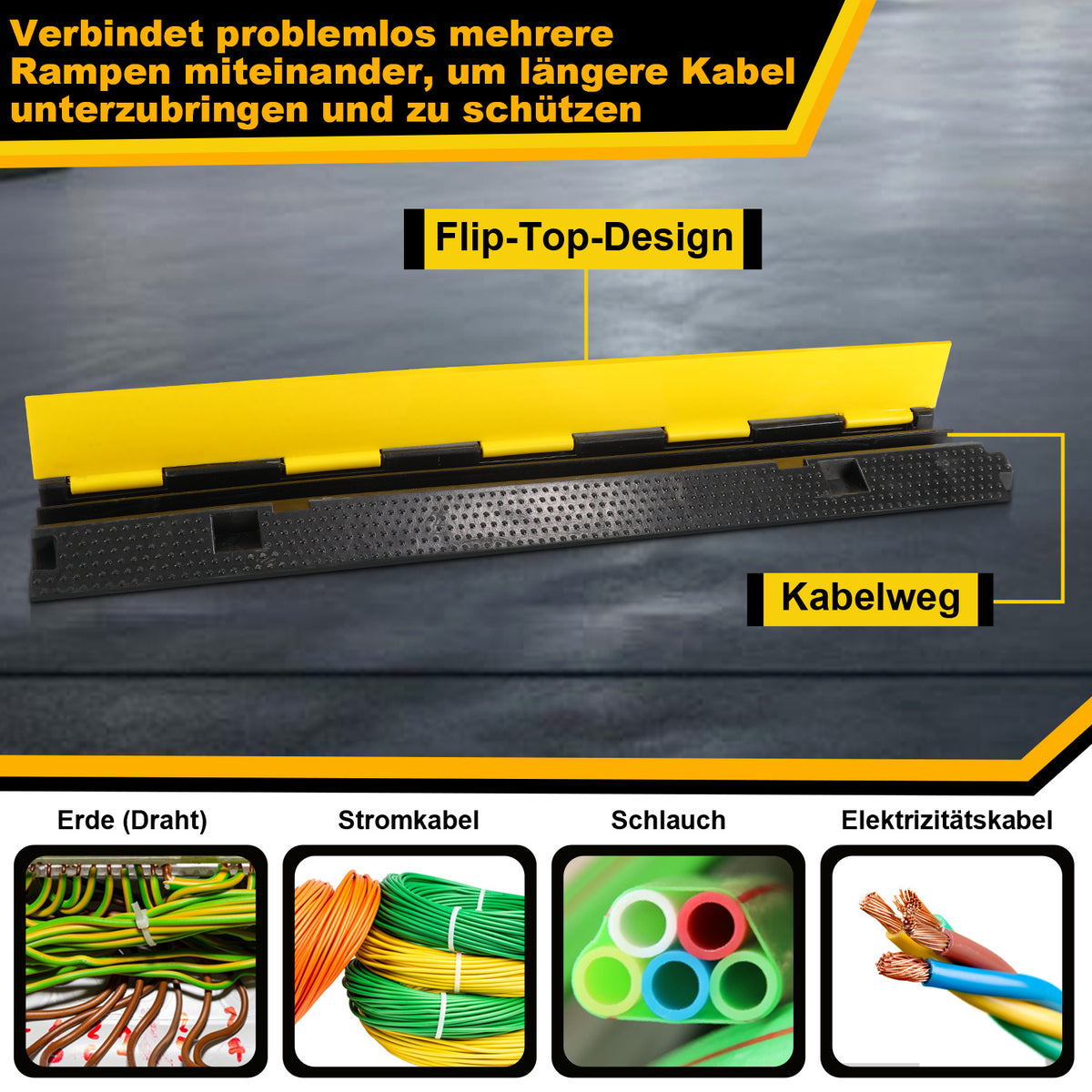 Randaco 2 Kanal Kabelbrücke Boden 3 Stück