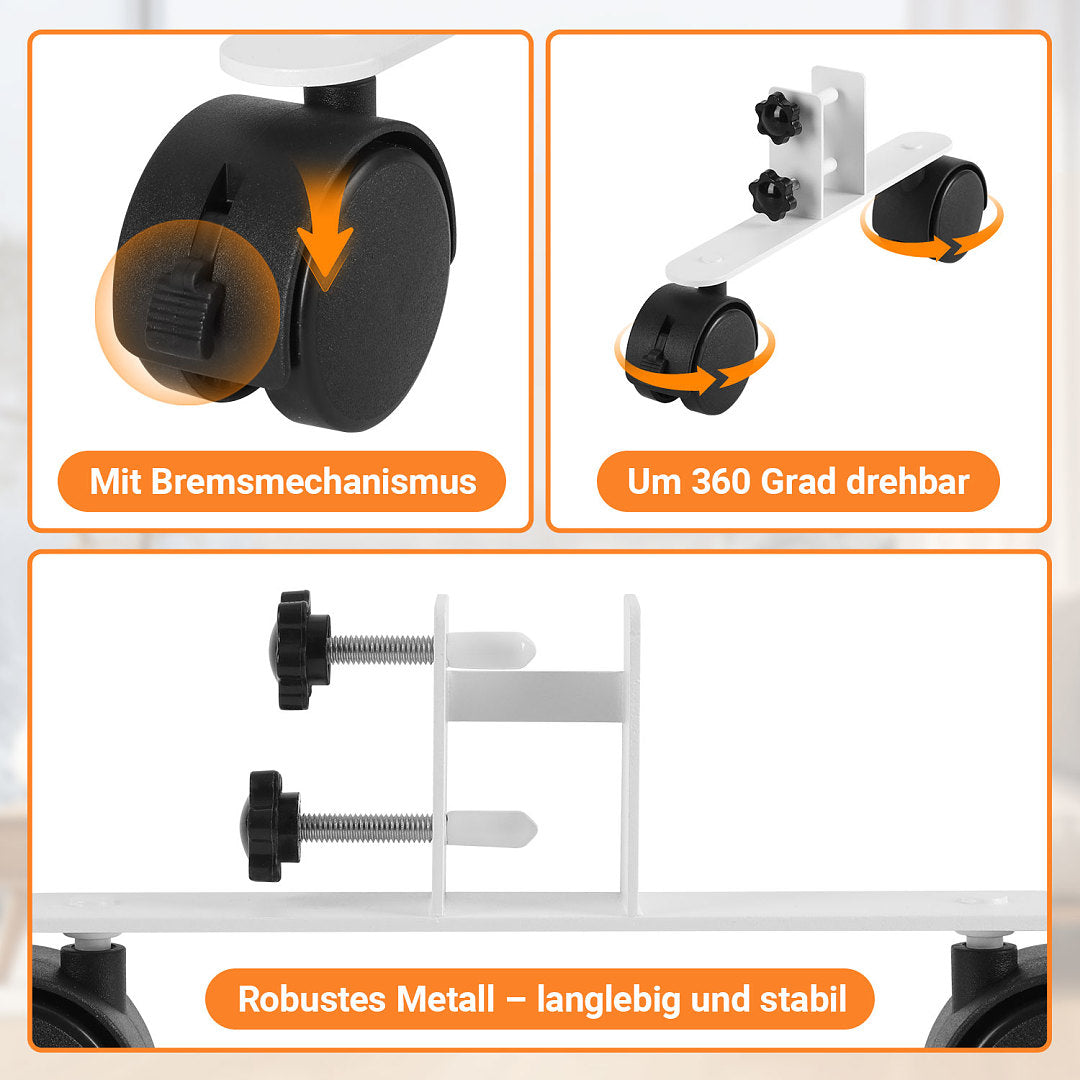Randaco 2‑teiliges Heizpaneel Ständer mit Rollen Standfüße für Infrarot Heizpaneele bewegbare Stützbeine Heizung
