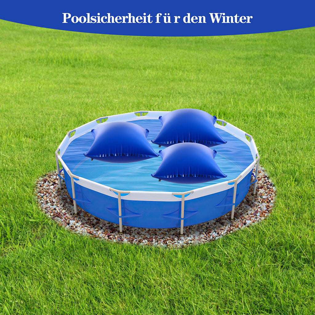 Randaco 2er‑Set Becken Luftkissen 120x120 cm Schwimmbad Luftkissen Winterabdeckung aufblasbares PVC‑Luftkissen
