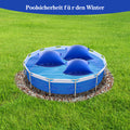Randaco 2er‑Set Becken Luftkissen 120x120 cm Schwimmbad Luftkissen Winterabdeckung aufblasbares PVC‑Luftkissen