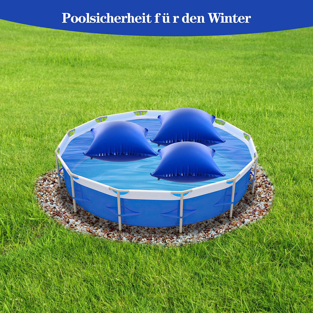 Randaco 2er‑Set Becken Luftkissen 120x120 cm Schwimmbad Luftkissen Winterabdeckung aufblasbares PVC‑Luftkissen