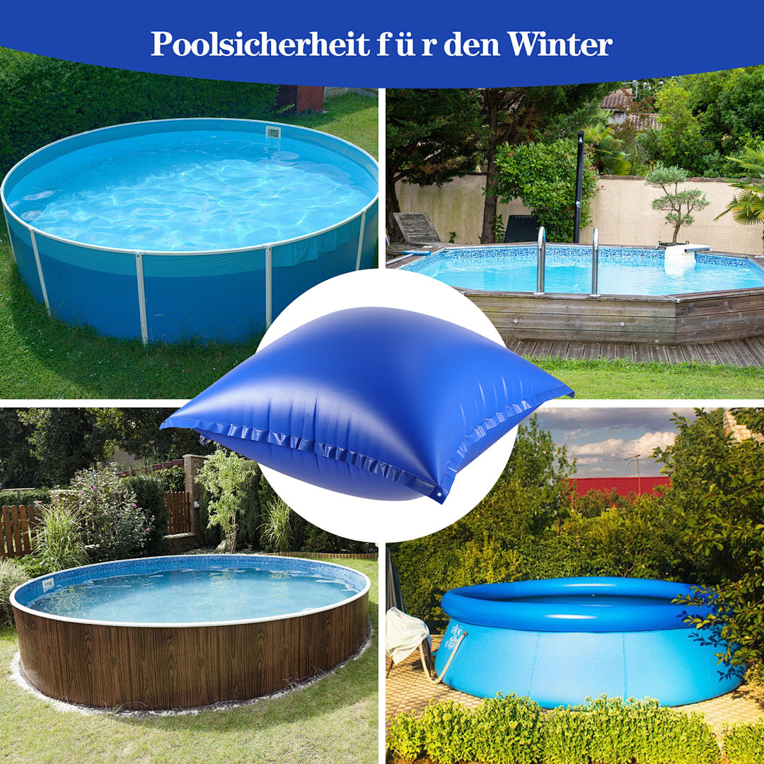 Randaco 2er‑Set Becken Luftkissen 120x120 cm Schwimmbad Luftkissen Winterabdeckung aufblasbares PVC‑Luftkissen