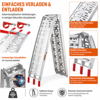 Randaco Klapp‑Beladerampe aus Aluminium 680 kg Tragfähigkeit 226cm