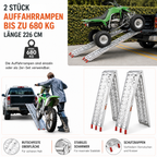Randaco Klapp‑Beladerampe aus Aluminium 680 kg Tragfähigkeit 226cm