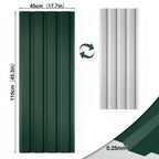 Randaco 24 Stück trapezförmige Wellblechplatten, Dachplatte verzinkt abnehmbar, Grün/Grau