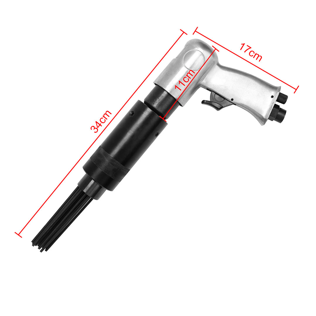 Randaco Druckluft-Nadelentroster mit Ersatzdüse – 19 x 3 mm Nadeln, 3000 U/min, Rost- & Farbentferner