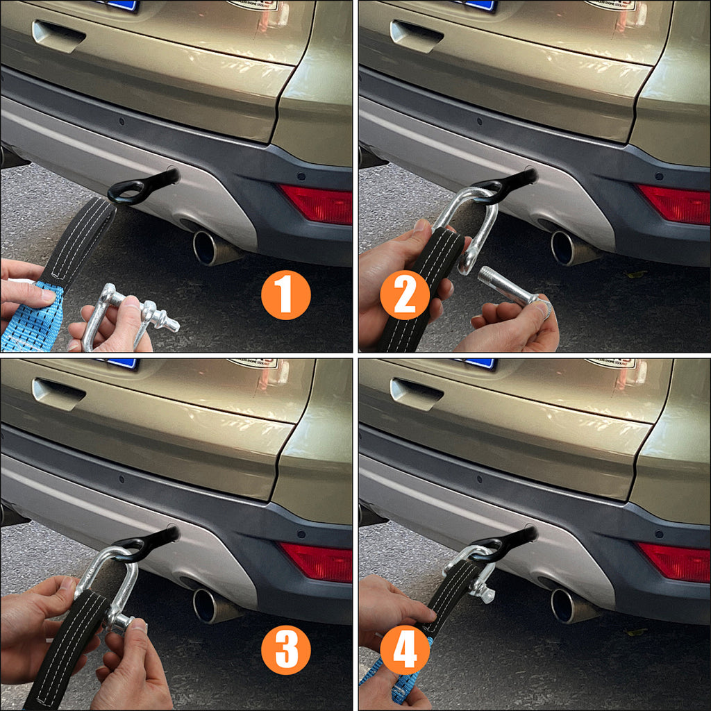 Randaco Abschleppseil 10T – Abschleppgurt für Pkw, SUV, Lkw & Offroad