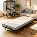 Randaco Klappbett 90x200cm Gästebett Klappbarer mit 13cm Matratze und Rollen bis 200 kg